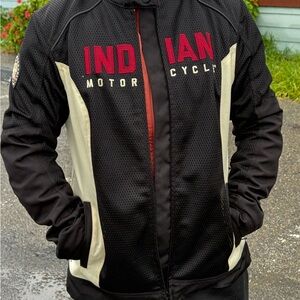 Indian Summer Black and Cream Performance Jacket with Stand-Up Collar